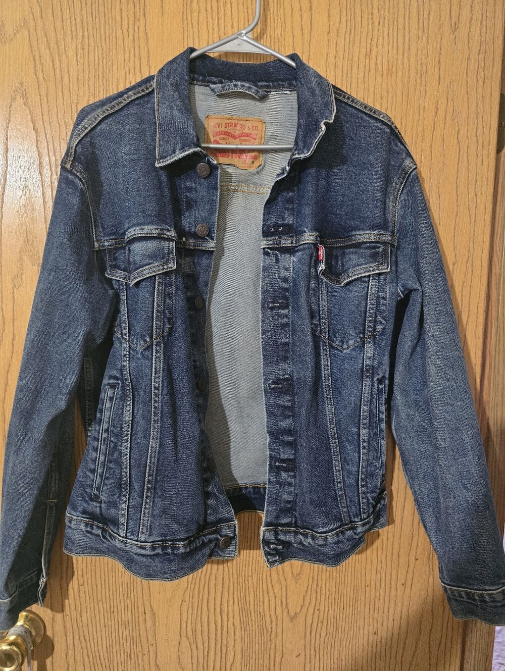 Levi's Mens Blue Denim Trucker Jacket - Picture 6 of 6